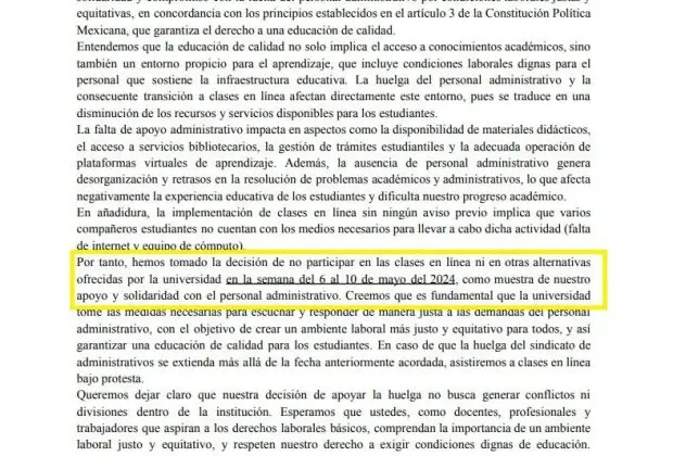 Estudiantes de Ciencias Marinas abandonan clases en línea como apoyo a huelga de la UABCS