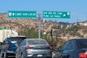 Caos vial y protestas marcan la visita de Claudia Sheinbaum a Los Cabos