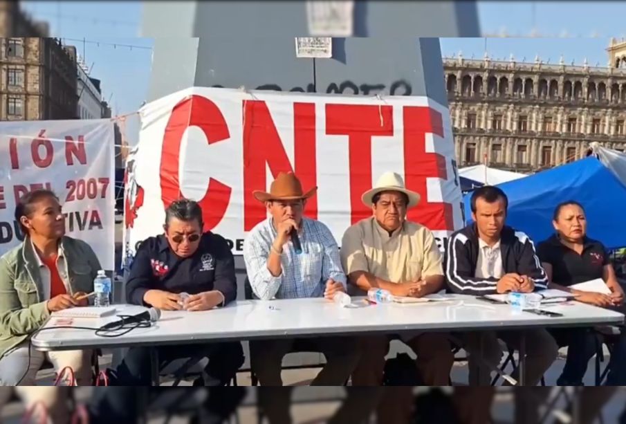 CNTE continuará paro en el Zócalo CDMX previo al cierre de campaña de Sheinbaum