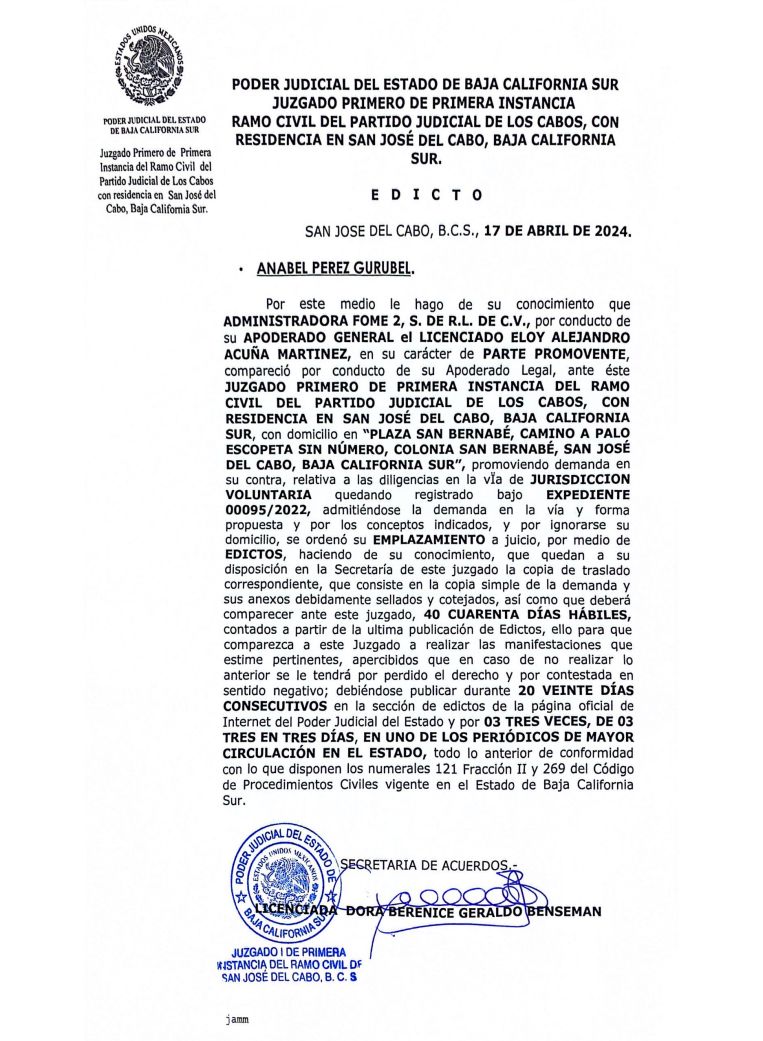 Edicto 00095/2022