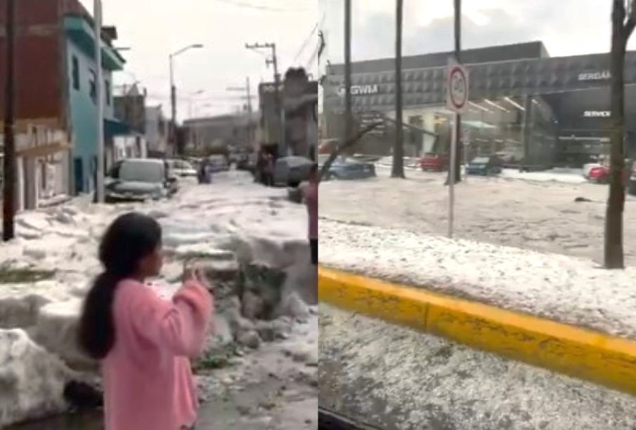 Granizada en Puebla