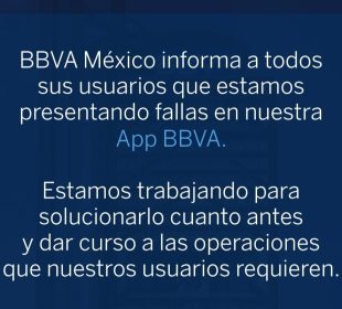 BBVA Bancomer reconoció fallas en la aplicación bancaria