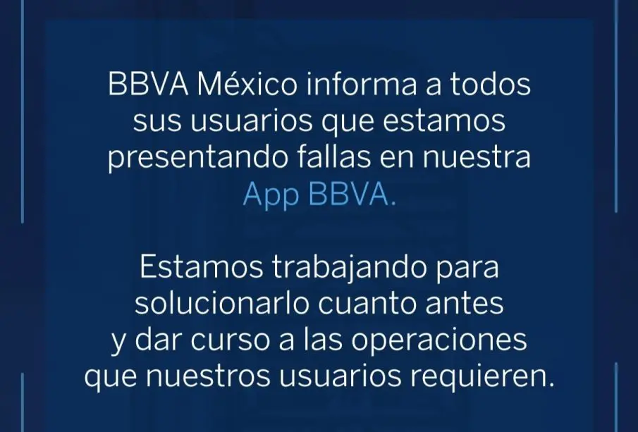 BBVA Bancomer reconoció fallas en la aplicación bancaria