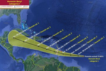 Con potencial de intensificarse a categoría 3 la próxima semana, 'Beryl' ya es huracán, por lo que autoridades lo están monitoreando