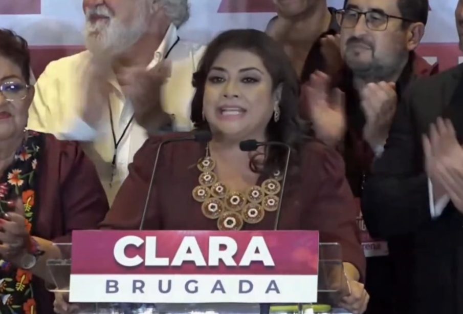 Clara Brugada se declara ganadora, jefatura de gobierno de CDMX