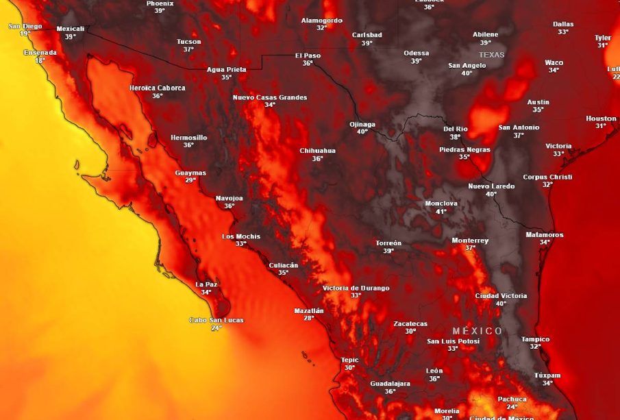 Clima muy caluroso para BC