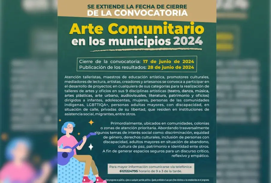 Convocatoria arte comunitario en los municipios