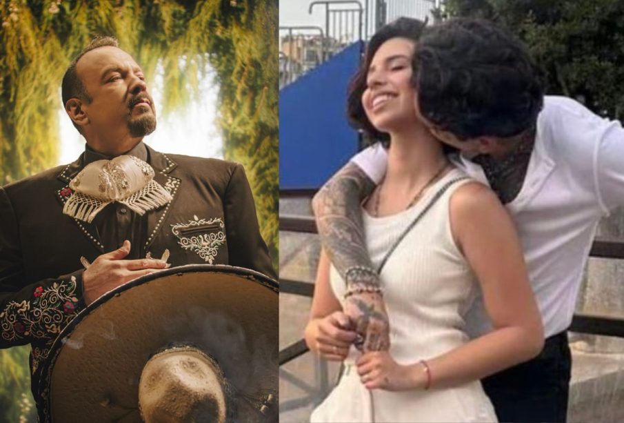 Pepe Aguilar, Angela Aguilar y Christian Nodal 