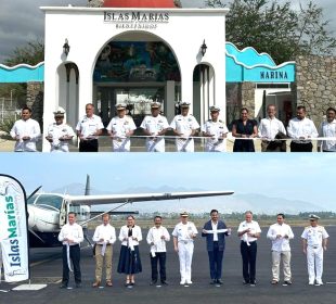 Inauguran primer vuelo a Islas Marías