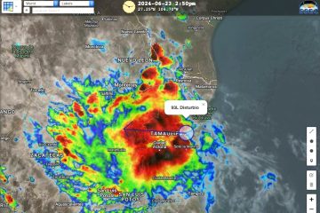 Mapa del Disturbio tropical en Tamaulipas