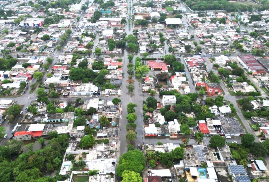 Viviendas inundadas en Chetumal