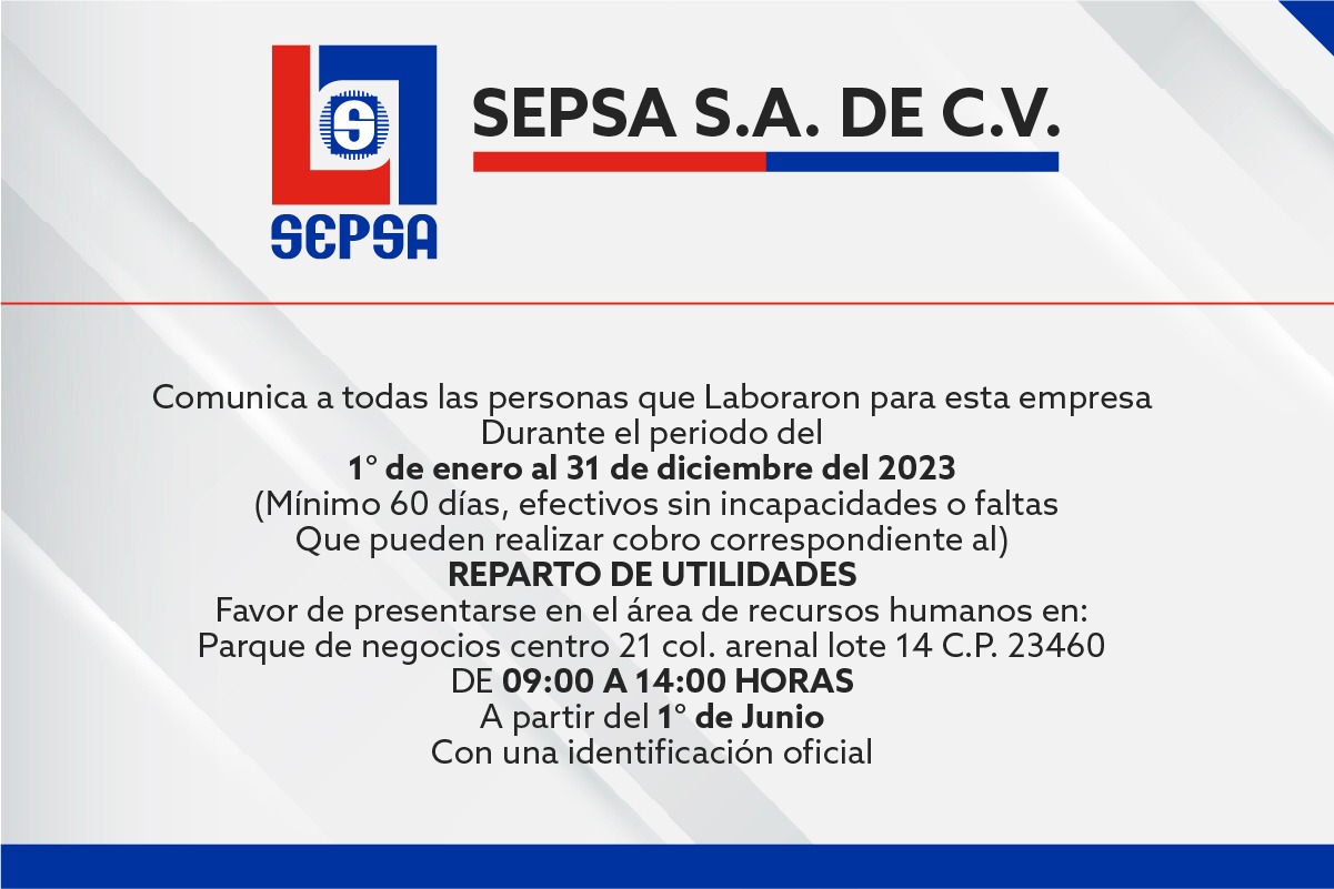 Reparto de Utilidades SEPSA