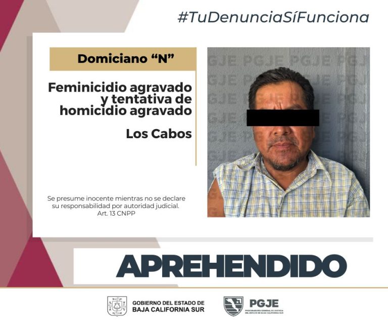 Capturan al presunto feminicida de Nayeli en Cabo San Lucas