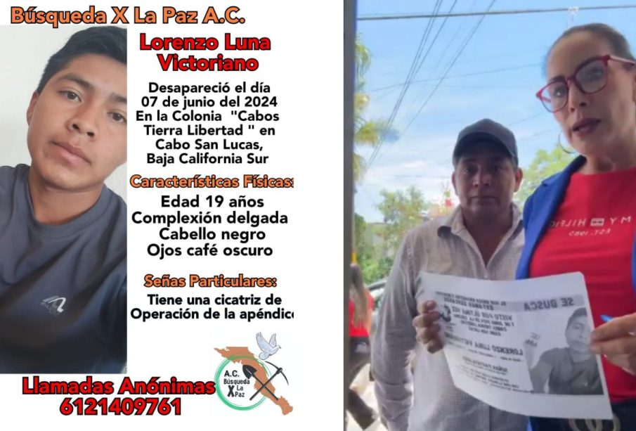 Padre clama ayuda al gobernador: su hijo desapareció Los Cabos