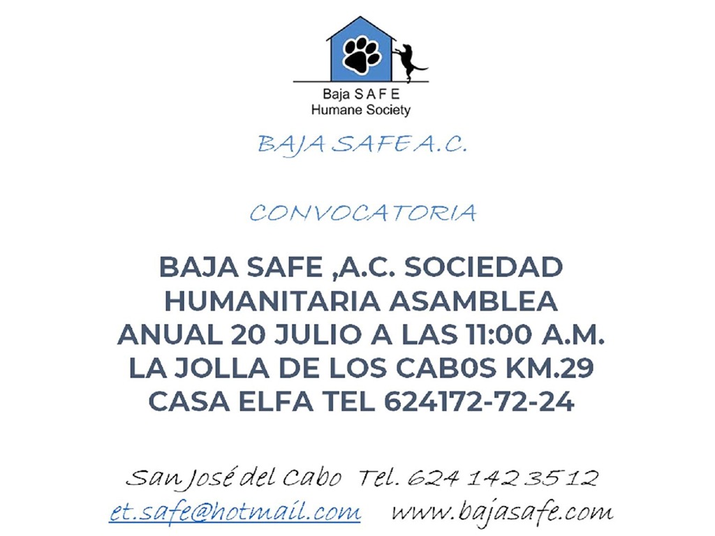 Convocatoria Baja Safe