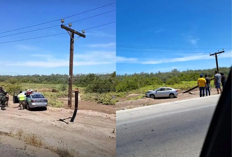 Poste caído en La Paz