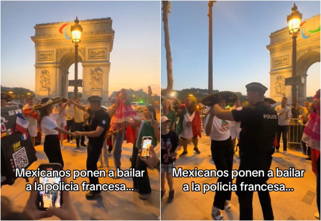 (VIDEO) Mexicanos arman la fiesta en París y ponen a bailar a policía