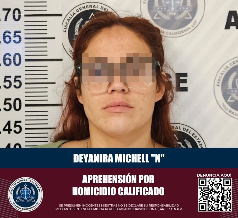 Presunta implicada en doble asesinato es detenida en Tijuana