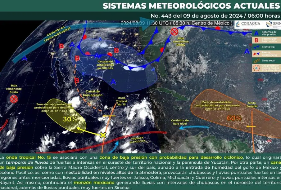 Protección Civil de Los Cabos informa sobre baja presión