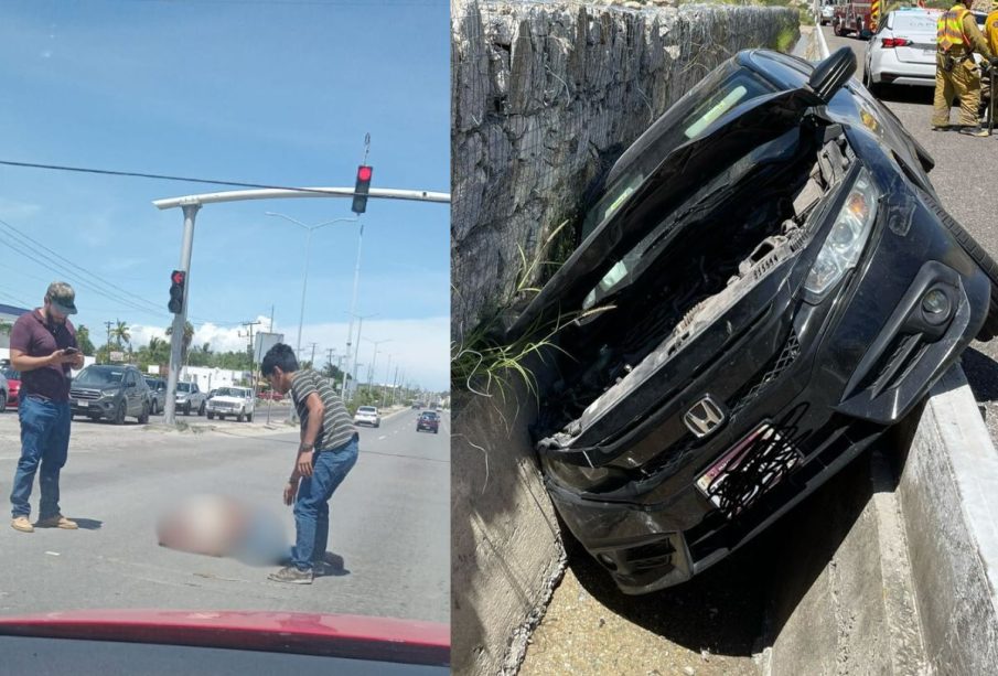 Dos personas lesionadas en accidentes simultáneos en Los Cabos