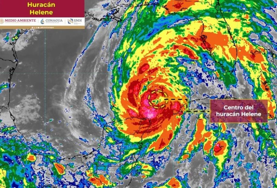 Huracán Helene categoría 1, lluvias Quintana Roo y Yucatán