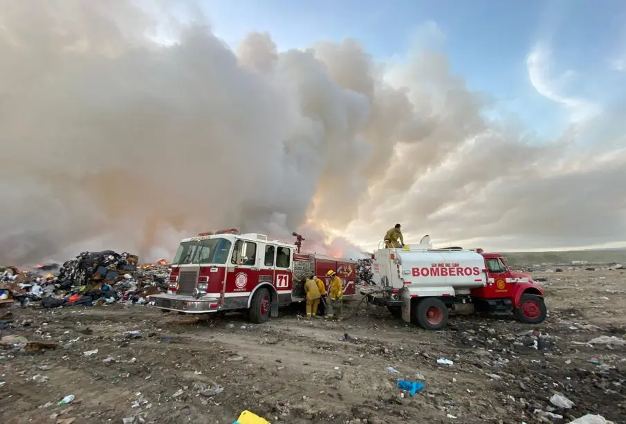 Nuevo incendio en el relleno sanitario de Palo Escopeta