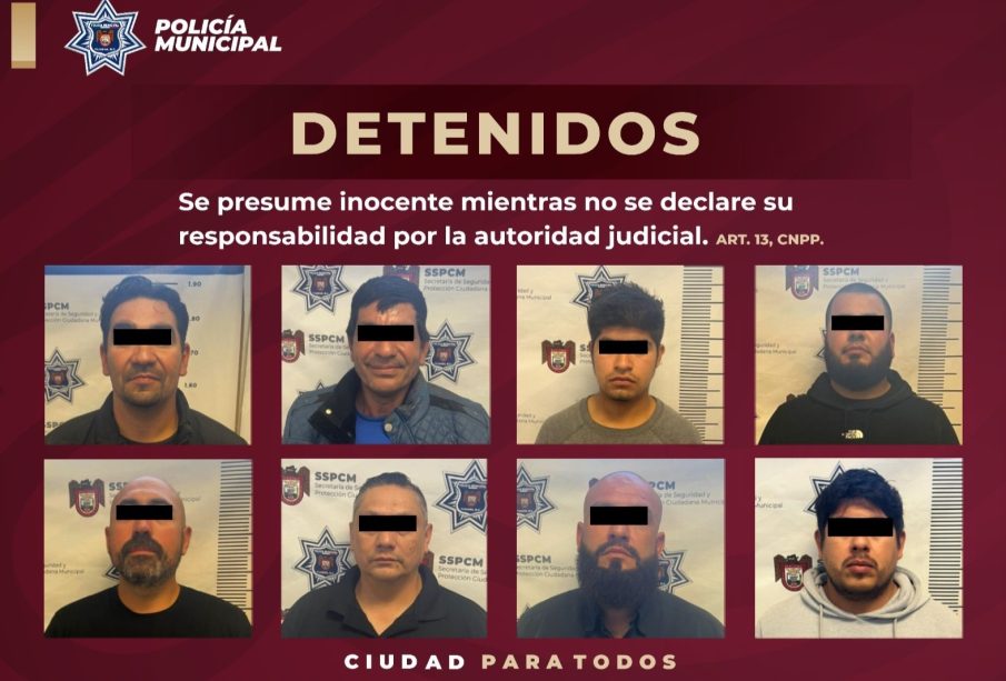 Ocho hombres fueron detenidos en Tijuana tras derribar casa