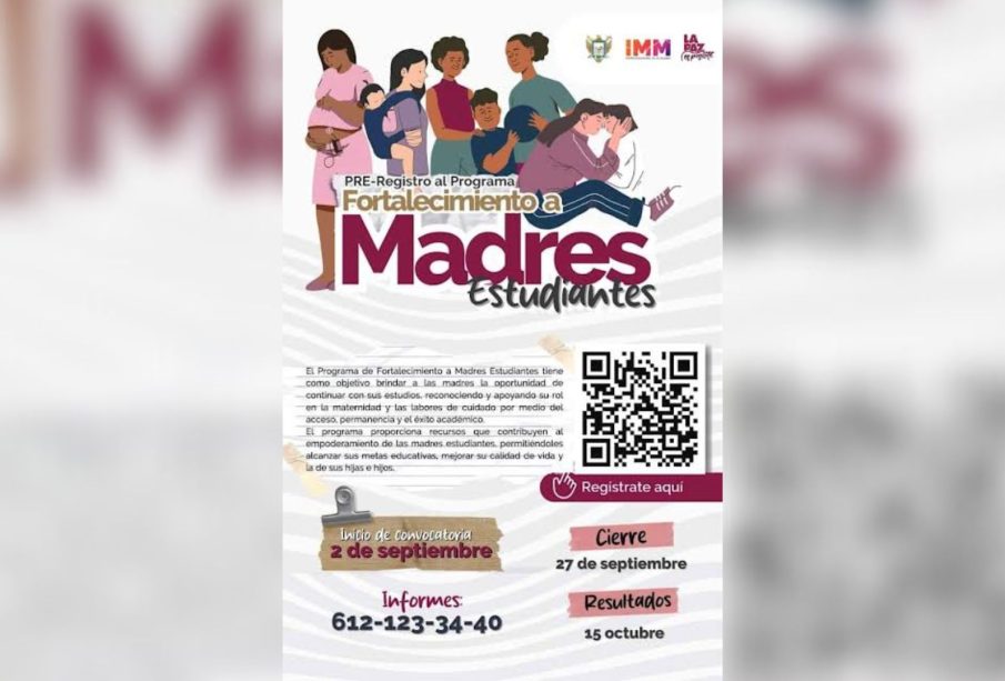 Anuncio Programa Fortalecimiento a Madres Estudiantes