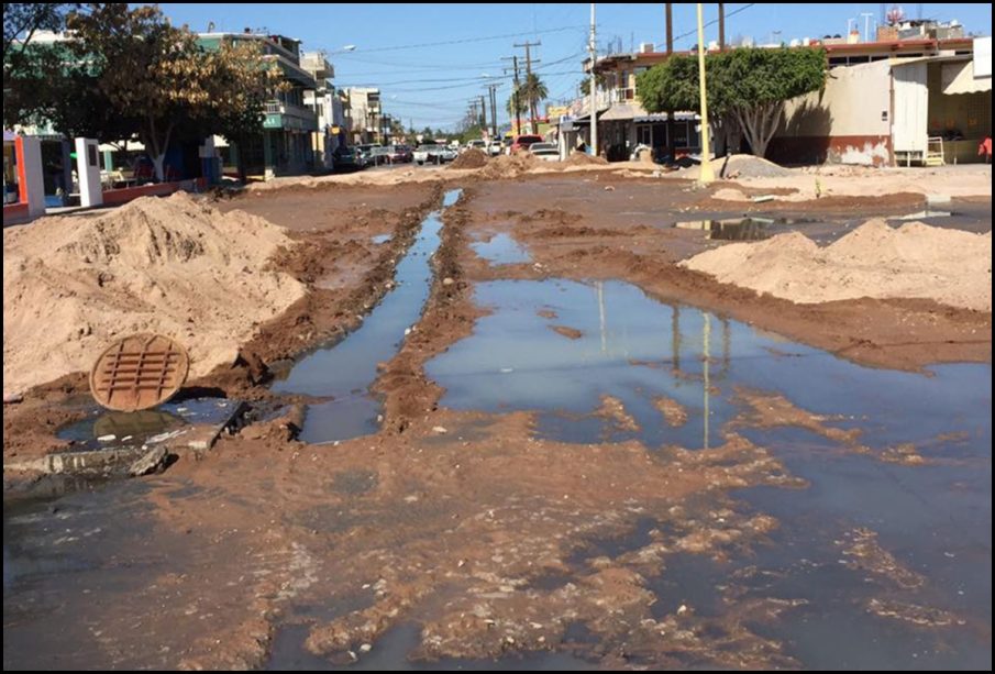 Aguas negras en Comondú.