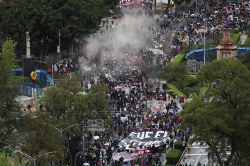 Marcha a 10 años del caso Ayotzinapa