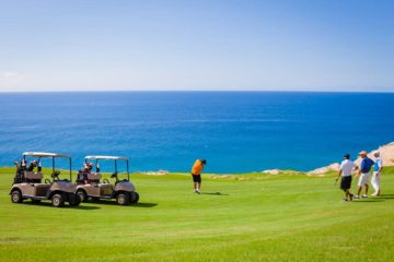 Deportistas de golf en La Paz para el torneo con causa