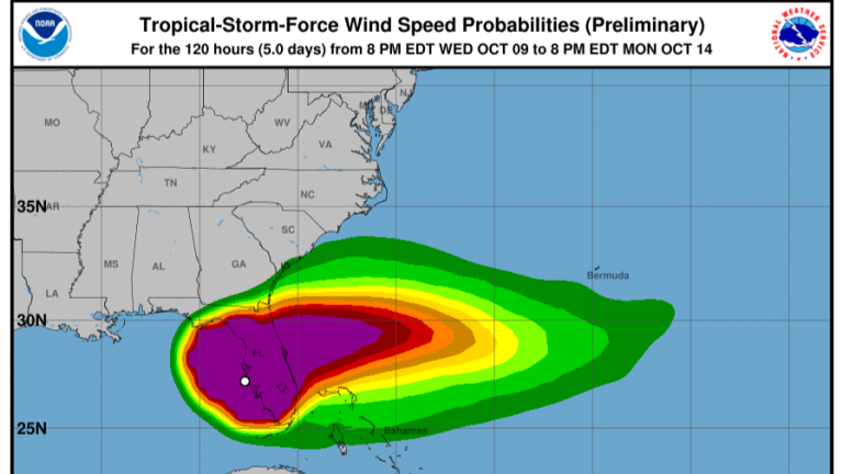 Huracán Milton de categoría 3 toca tierra en Florida