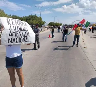 Trabajadores del Poder Judicial manifestándose