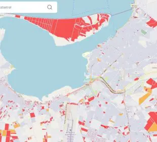 Visor Urbano La Paz, un mapa con datos catastrales y predial