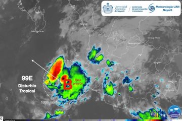 Zona de baja presión frente a Jalisco, 30% de desarrollo ciclónico