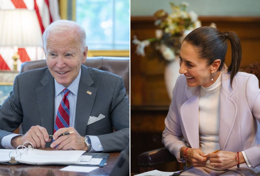 Claudia Sheinbaum y Joe Biden 