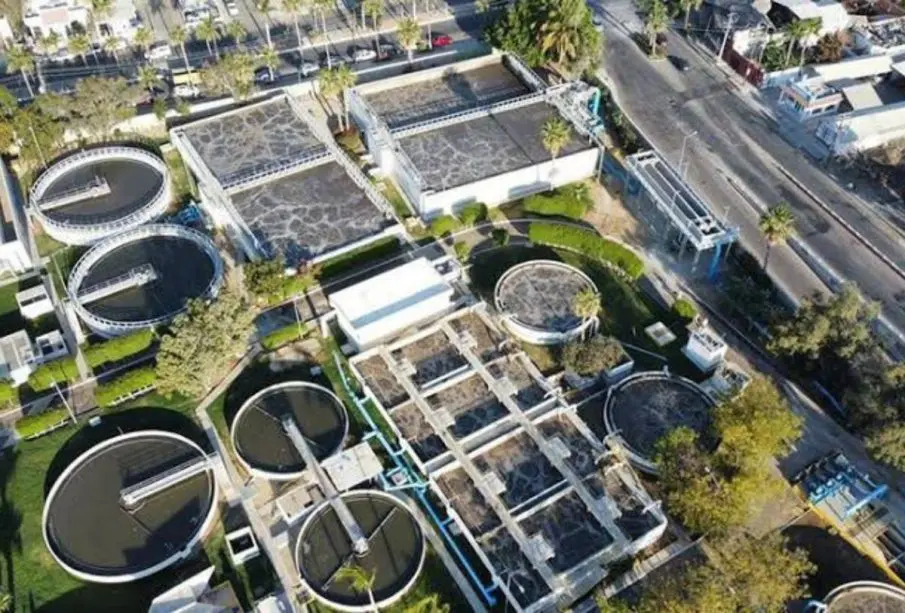 Foto desde un dron de la planta de tratamiento de san José del Cabo