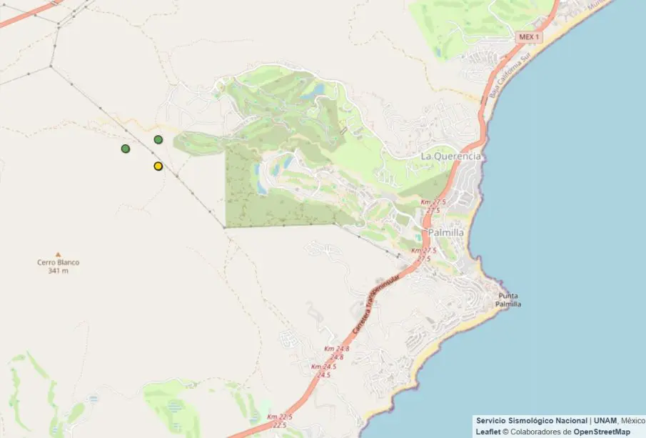 Microsismos en Los Cabos, tres cerca de La Querencia
