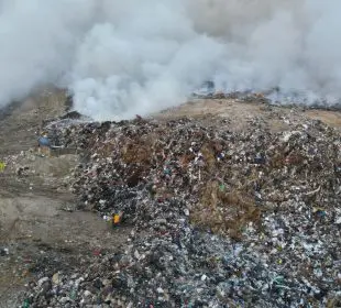 Incendio relleno sanitario Candelaria