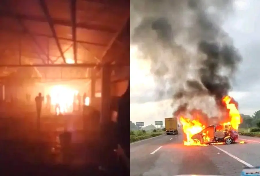 Fuego por motín en Villahermosa, Tabasco
