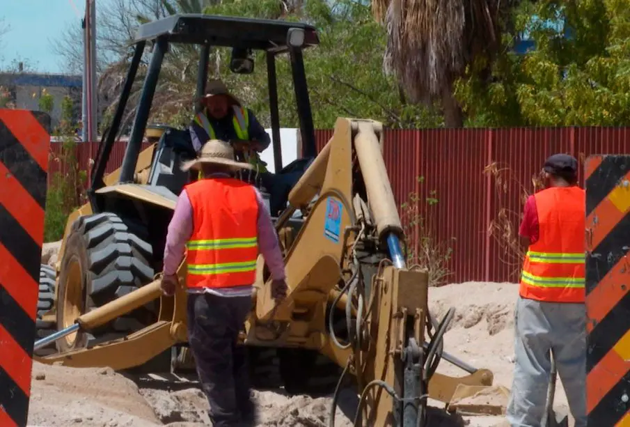 Obras de pavimentación en La Paz