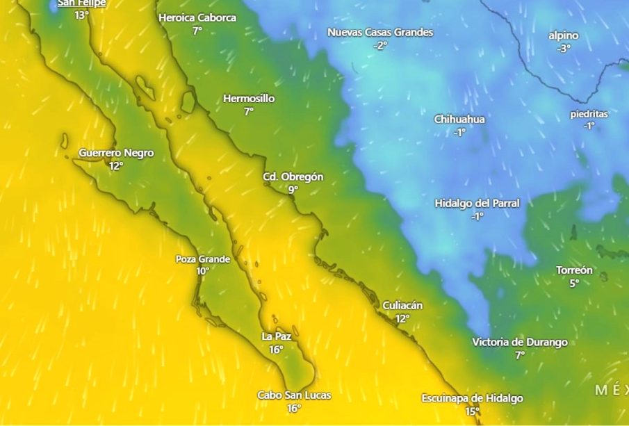Mapa de la segunda tormenta invernal 2025