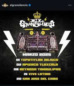 El Gran Silencio confirmó su presentación para el jueves 20 de marzo