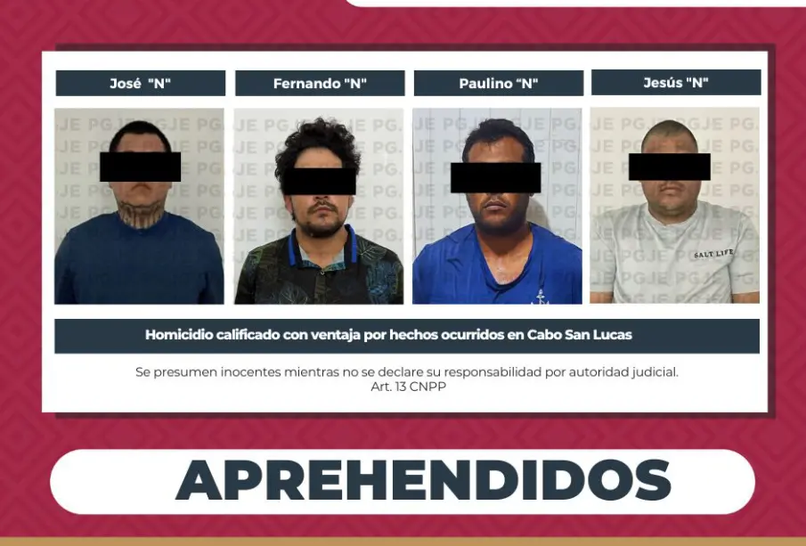 La PGJE confirmó la detención de cuatro hombres por su presunta participación en el asesinato de un hombre cuyo cuerpo fue localizado el 20 de marzo cerca del libramiento.