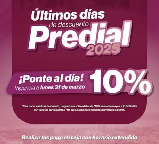 Descuento predial 10%