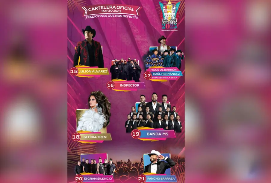 Revelan cartelera de Fiestas Tradicionales San José del Cabo