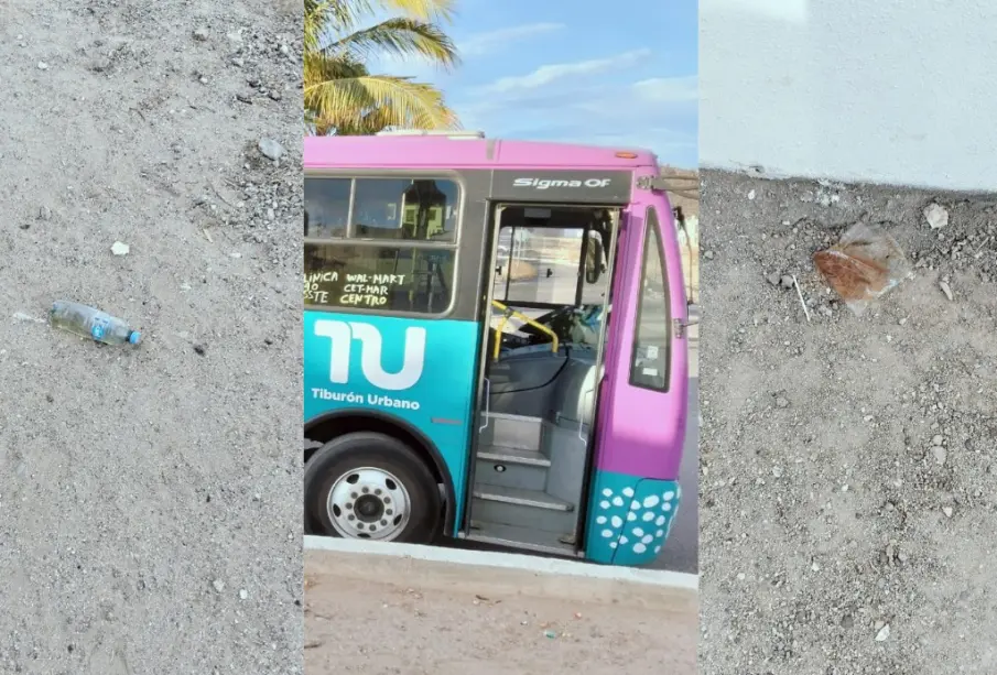 Acusan a choferes de dejar basura y orina en parada de La Paz