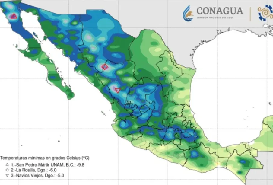 Frente frío llega a Baja California.