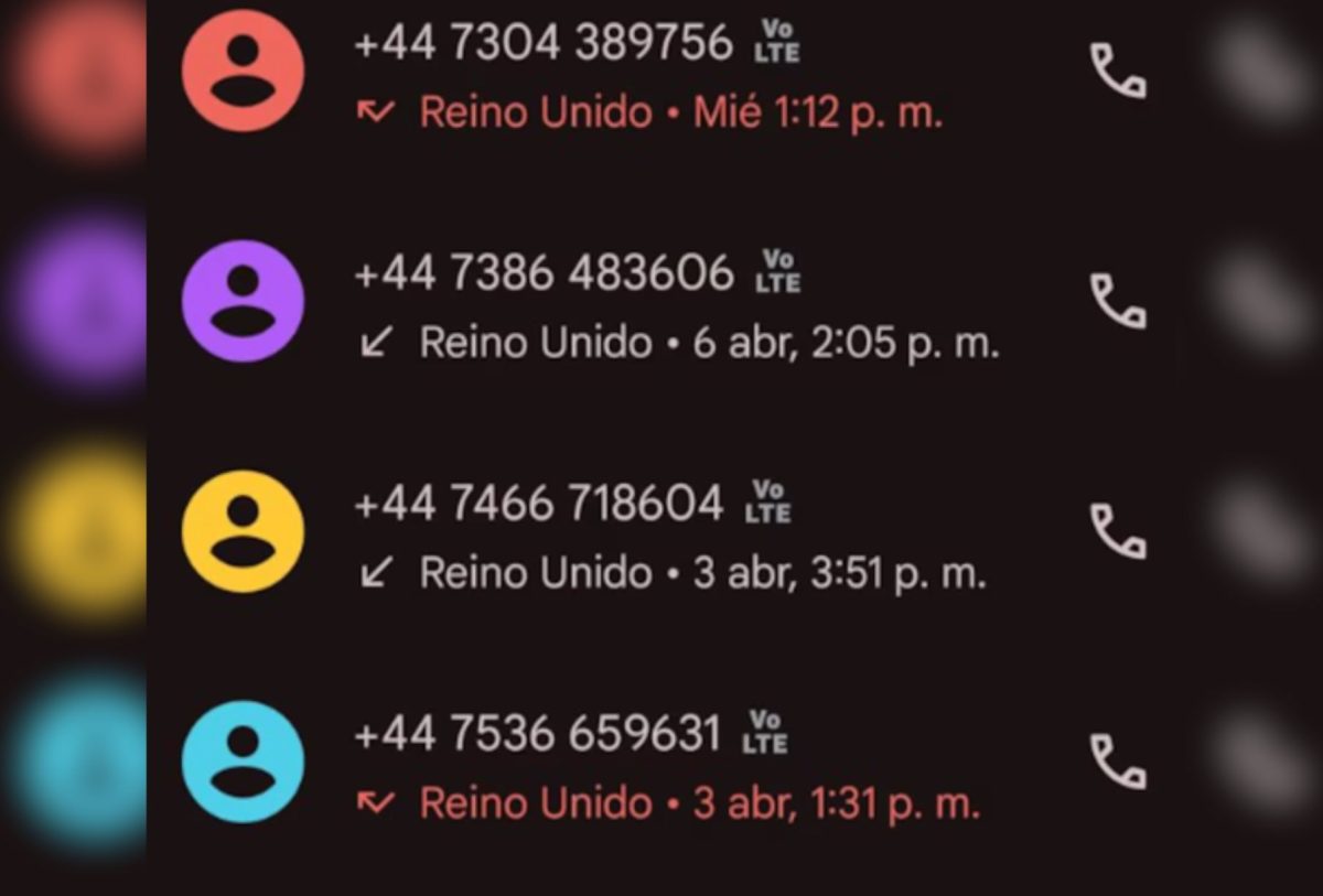 Llamadas estafa de Reino Unido