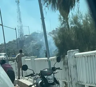 Imágenes enviadas a este medio muestran una columna de humo en la zona del Estero josefino.